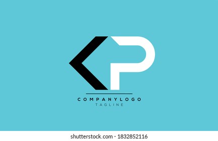 Alphabet letters Initials Monogram logo KP
