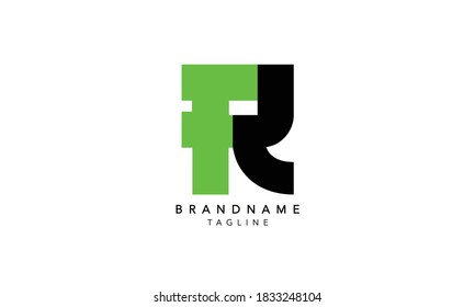 Alphabet letters Initials Monogram logo FR,RF  INITIAL, FR letter , R and F
