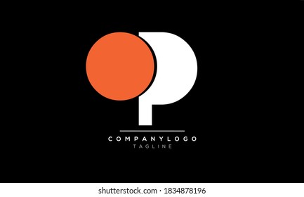 Alphabet letters Initials Monogram logo op,po or o or p