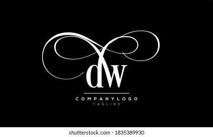 Alphabet letters Initials Monogram logo DW,WD