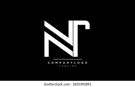 Letras alfabéticas Iniciales Monograma NT o TN