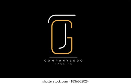 Letras alfabéticas Iniciales Monograma TG