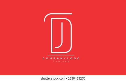 Letras alfabéticas Iniciales Monograma DT o TD o D