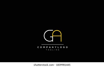 Alphabet letters Initial Monogram Logo GA,AG,G UND A