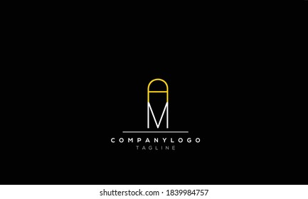 Alphabet letters Initials Monogram logo  AM,MA,M AND  A