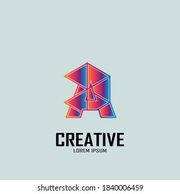 Letras alfabéticas Iniciales Logotipo de monograma a, aa