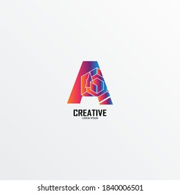 Alphabet letters Initials Monogram logo a, aa