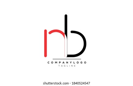 Alphabet letters Initials Monogram logo NB or BN
