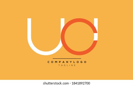 Alphabet letters Initials Monogram logo UD or DU or W