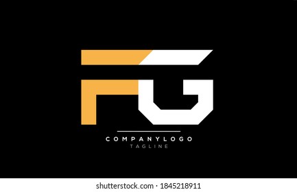 Letras alfabéticas Iniciales Monograma FG o GF o F y G