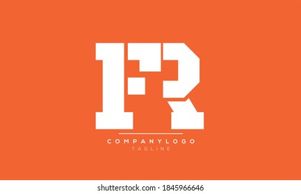 Alphabet letters Initials Monogram logo FR or RF,R and F