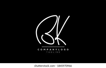 Alphabet Buchstaben Initial Monogram Logo KB oder KB oder B