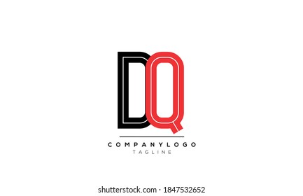 Alphabet letters Initial Monogram Logo DQ oder QD und D