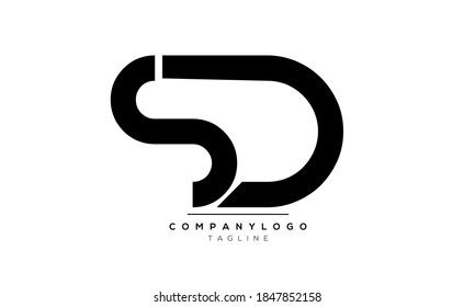 Letras alfabéticas Iniciales Monograma SD, DS, S y D
