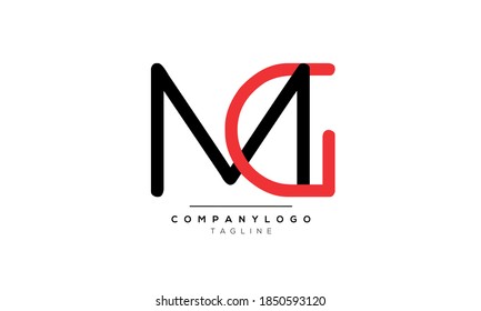 Alphabet letters Initial Monogram Logo MG oder GM