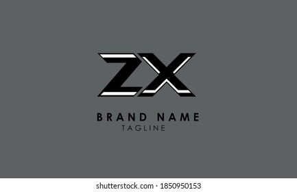Alphabet letters Initials Monogram logo ZX, XZ, Z and X 