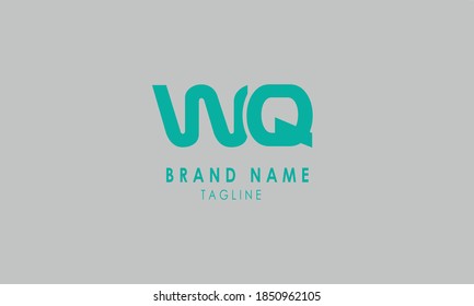 Alphabet letters Initials Monogram logo WQ, QW, Q and W 