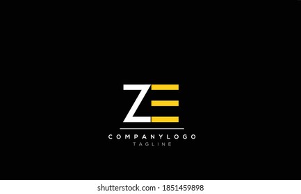 Alphabet letters Initials Monogram logo  ze, ez,z AND  e