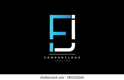 Alphabet letters Initial Monogram Logo FJ, JF, F und J
