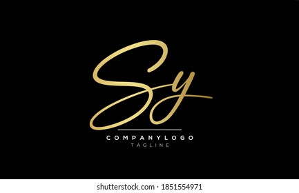 Alphabet letters Initials Monogram logo SY or YS
