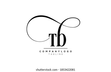 Alphabet letters Initials Monogram logo TB and BT
