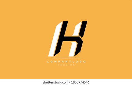 Alphabet letters Initial Monogram Logo HK oder KH