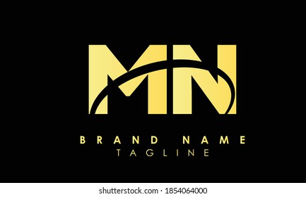 Alphabet letters Initials Monogram logo MN, NM, M and N