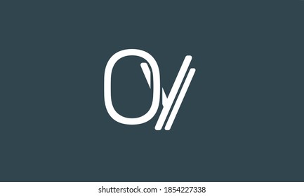 Alphabet letters Initials Monogram logo OY, YO, O and Y