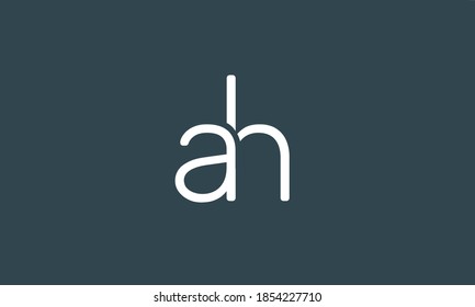 Alphabet letters Initial Monogram Logo AH, HA, A und H