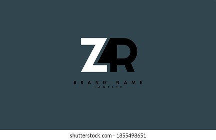 Alphabet letters Initials Monogram logo ZR, RZ, Z and R 