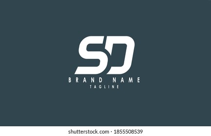 Alphabet letters Initials Monogram logo SD, DS, S and D