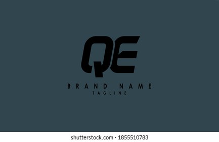 Alphabet letters Initial Monogram Logo QE, EQ, Q und E