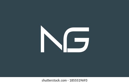 Alphabet letters Initials Monogram logo NG, GN, N and G 