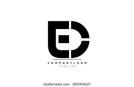 Alphabet letters Initials Monogram logo ED svg