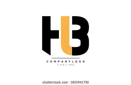 Letras alfabéticas Iniciales Monograma HLB,HB