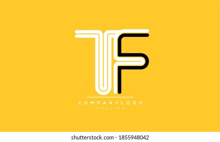 Alphabet letters Initials Monogram logo TF or FT