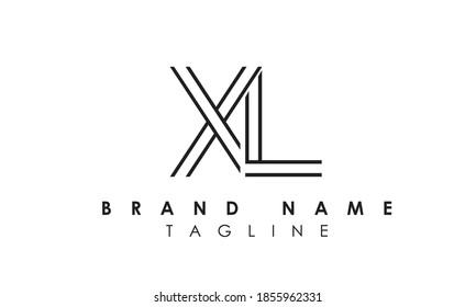 Alphabet Buchstaben Initial Monogram Logo XL, LX, X und L