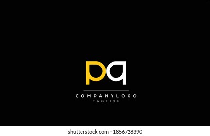 Alphabet letters Initials Monogram logo  PQ,  QP,P AND Q