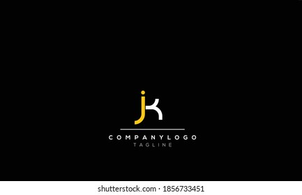 Alphabet letters Initials Monogram logo  JK,  KJ,K AND J
