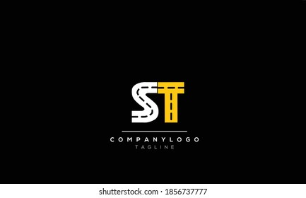 Alphabet letters Initials Monogram logo  STTRACK,  TSTRACK,T AND STRACK
