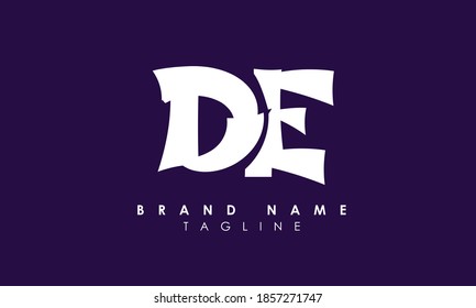 Alphabet letters Initial Monogram Logo DE, ED, D und E

