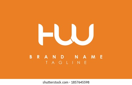 Alphabet letters Initials Monogram logo HW, WH, H and W

