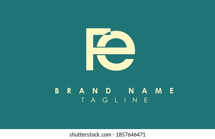 Alphabet letters Initials Monogram logo FE, EF, F and E

