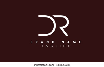 Alphabet letters Initials Monogram logo DR, RD, D and R
