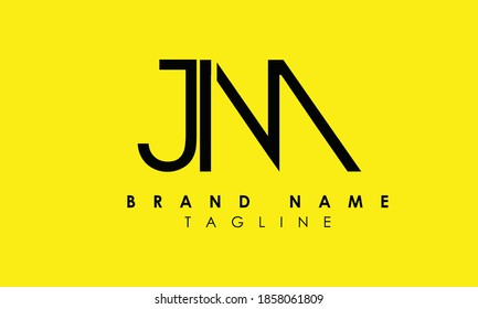 Alphabet letters Initials Monogram logo JM, MKJ, J and M