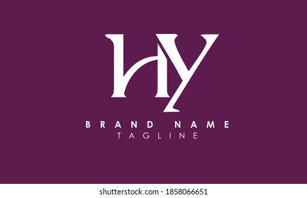 Alphabet letters Initials Monogram logo HY, YH, H and Y
