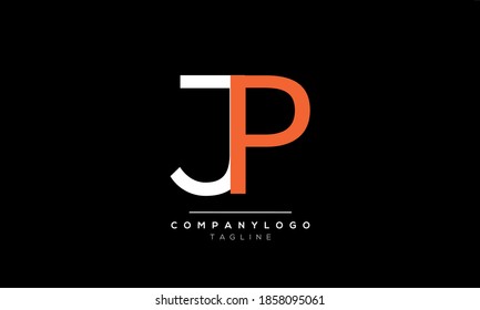 Letras alfabéticas Iniciales Monograma JP o PJ, P y J