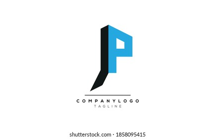 Alphabet letters Initial Monogram Logo JP oder PJ