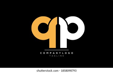 Alphabet letters Initials Monogram logo QP,PQ,Q and P