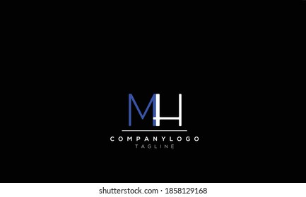 Alphabet letters Initials Monogram logo  MH, HM,M AND H